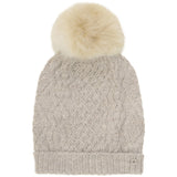 Huttelihut Camel Melange Hat Wool Knit Alpaca Pompom