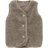 Huttelihut Camel Melange Vest Wool Teddy W. Lining