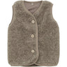 Huttelihut Camel Melange Vest Wool Teddy W. Lining