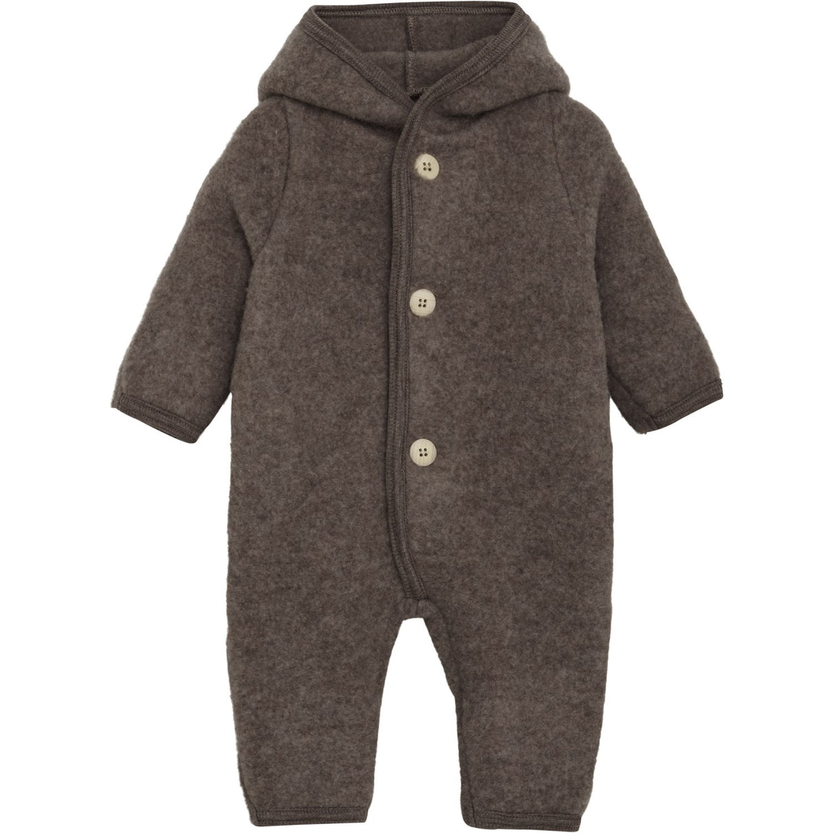 Huttelihut Brown Melange Pram Suit Pixie Wool Fleece