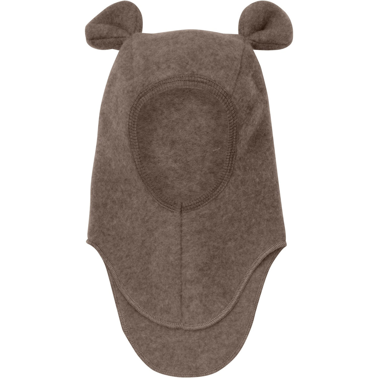 Huttelihut Brown Melange Balaclava Ears Wool Fleece