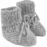 Huttelihut Medium Grey Melange Footies Alpaca Wool Knit