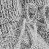 Huttelihut Medium Grey Melange Footies Alpaca Wool Knit