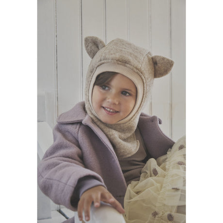 Huttelihut Camel Melange Balaclava Ears Wool