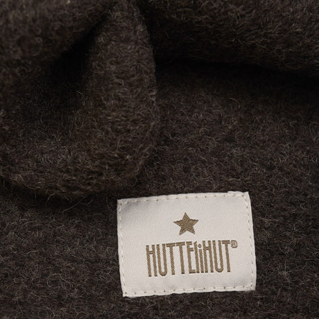 Huttelihut Dark Brown Melange Balaclava Ears Wool