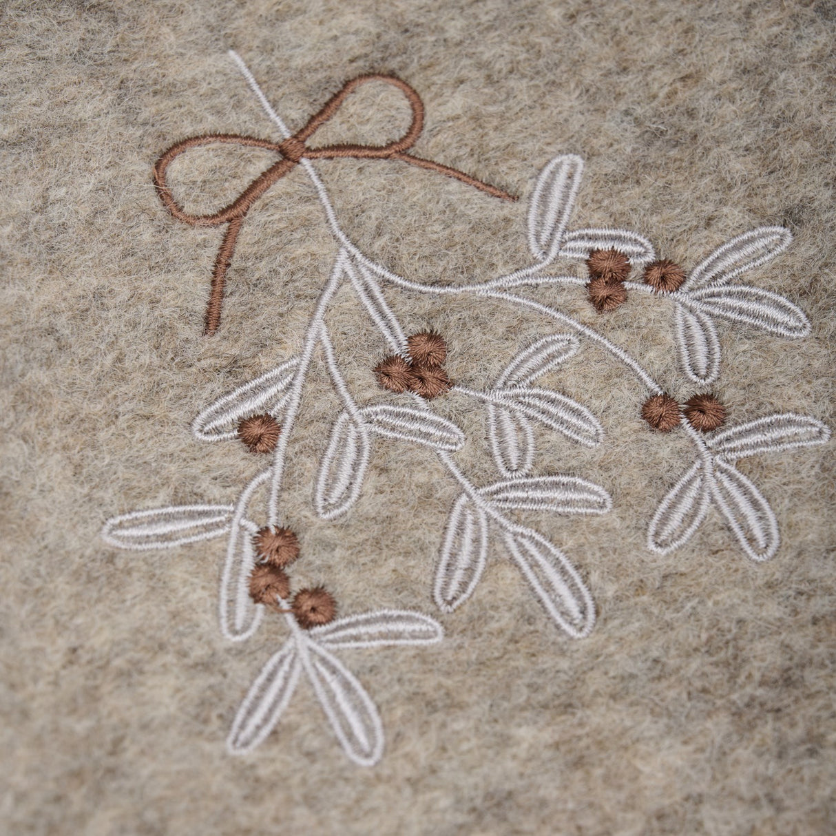 Huttelihut Camel Melange Balaclava Emb. Wool