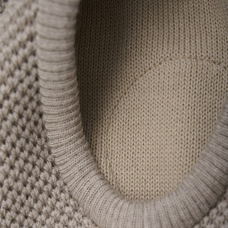 Huttelihut Camel Melange Balaclava Wool Knit Windstop