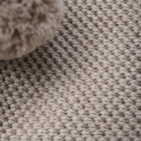 Huttelihut Camel Melange Balaclava Windstop Pompoms