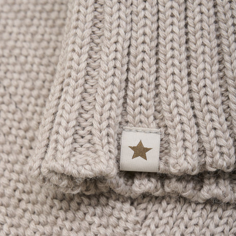 Huttelihut Camel Melange Balaclava Pixie Wool Knit