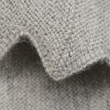 Huttelihut Medium Grey Melange Bonnet Wool Knit Alpaca Pompom