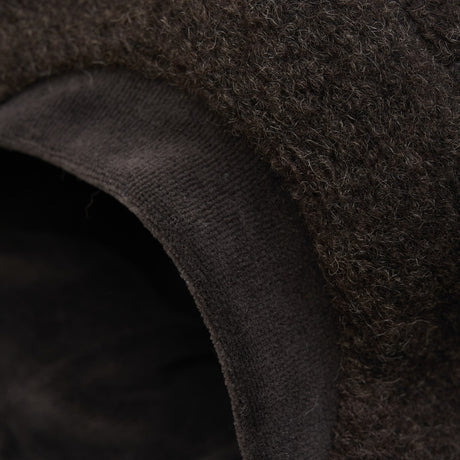 Huttelihut Dark Brown Melange Hat Wool W. Velour Lining