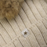 Huttelihut Sand Melange Hat Knit Alpaca Pompom