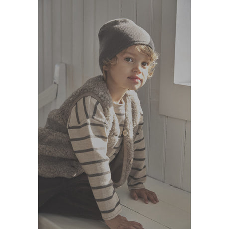 Huttelihut Camel Melange Vest Wool Teddy W. Lining