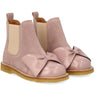 Angulus Faded Rose/Rose Elastic Chelsea Boot with Bow