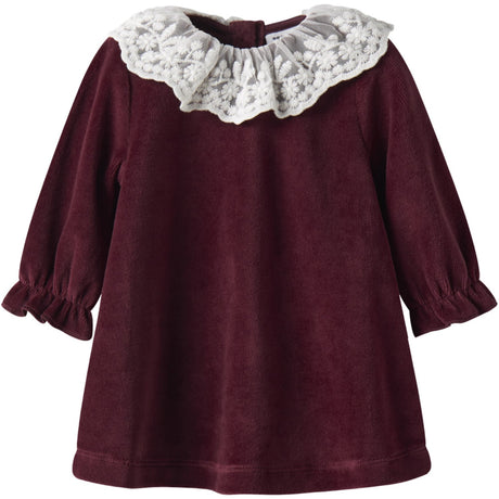 Name It Burgundy Nbfroxy Ls Vel Dress