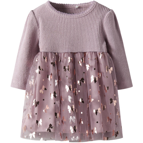 Name It Keepsake Lilac Nbfrosally Ls Dress