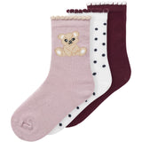 Name It Burgundy Nmfriva 3p Socks