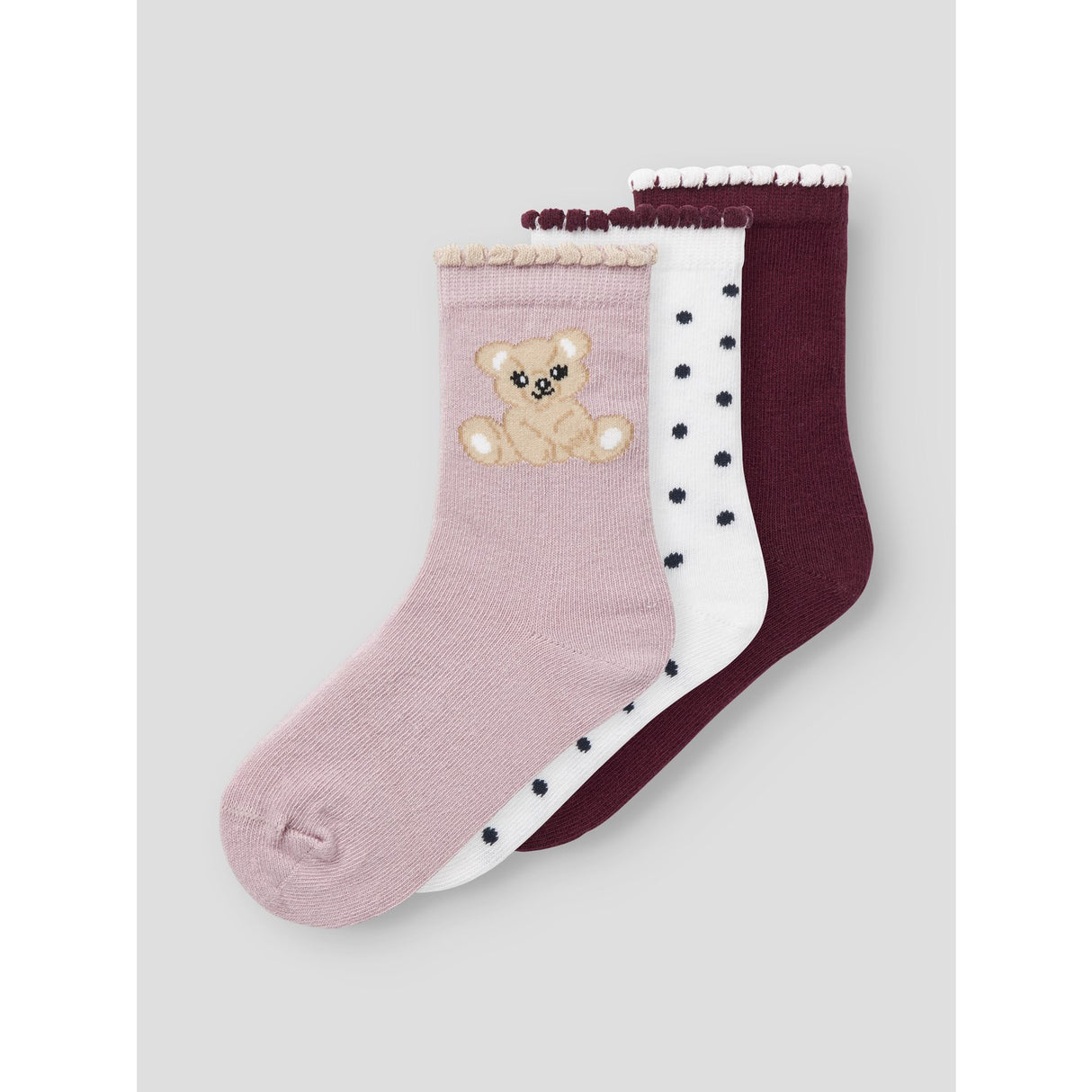 Name It Burgundy Nmfriva 3p Socks