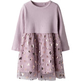 Name It Keepsake Lilac Nmfrosally Ls Dress