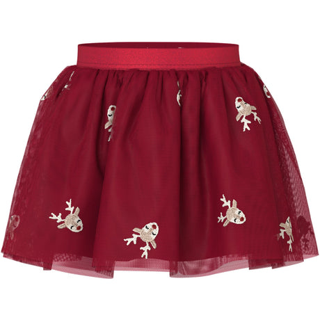 Name It Jester Red Reindeer Nmfveross Tulle Skirt