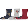 Name It Navy Blazer Grey Melange + Jester Red Nmnrichristmas 3p Socks