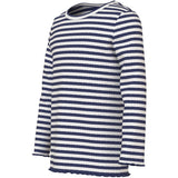 Name It Cloud Dancer Beacon Blue Stripe Nmfvemma Glitter Ls Slim Top