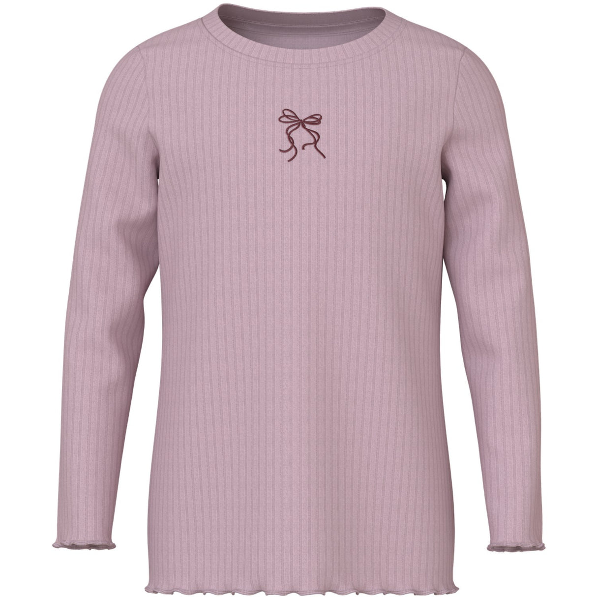 Name It Keepsake Lilac Bow Embroidery Nmfvemma Glitter Ls Slim Top