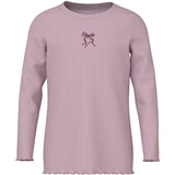 Name It Keepsake Lilac Bow Embroidery Nmfvemma Glitter Ls Slim Top
