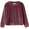 Name It Burgundy Nmfveloa Ls Velvet Short Top