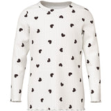 Name It Cloud Dancer Tiny Heart Nmfvemma Glitter Ls Slim Top