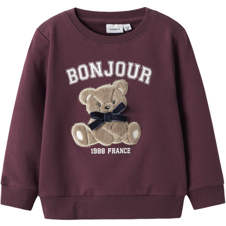 Name It Burgundy Nmfrear Ls Sweat Bru