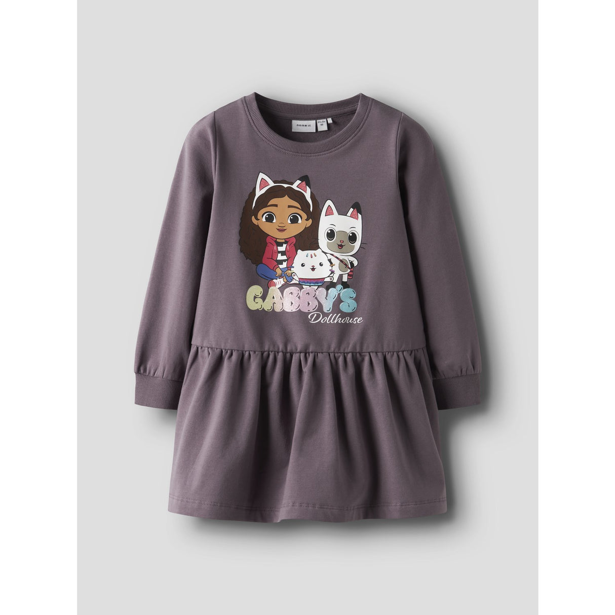 Name It Moonscape Nmfnuri Gabby Swe Dress Bru Sky