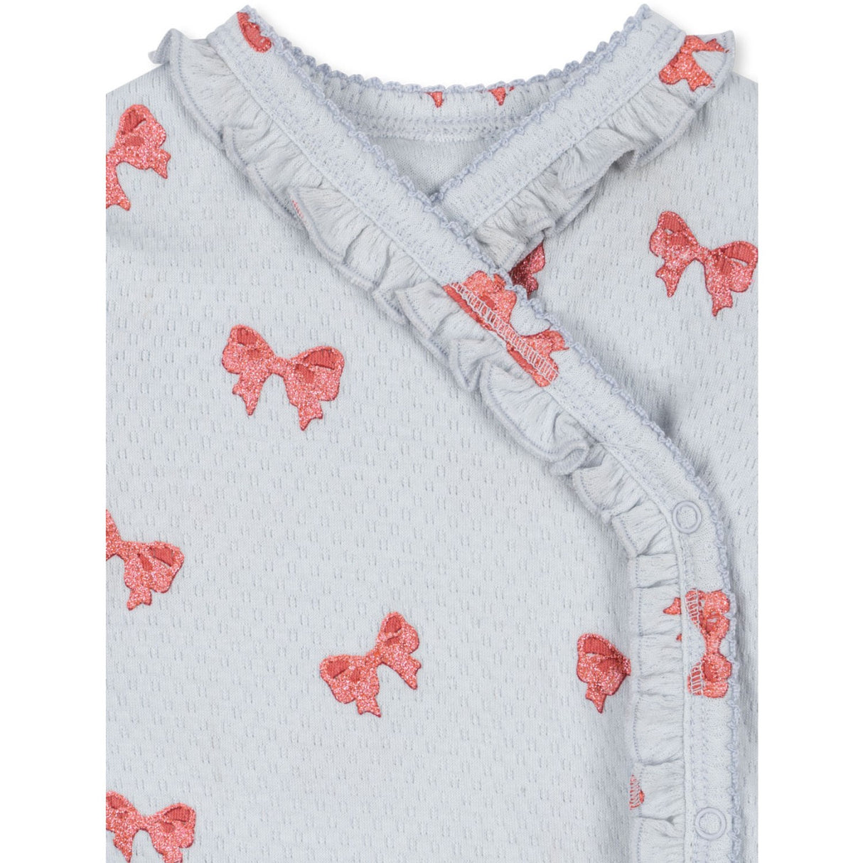 Konges Sløjd Rosia Blue Bow Sui Newborn Frill Body GOTS