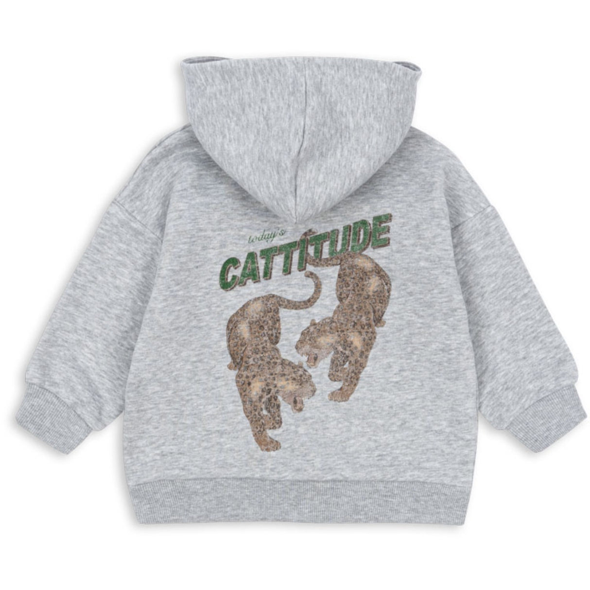 Konges Sløjd Grey Melange Lou Sweat Zip Hood Ocs