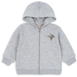Konges Sløjd Grey Melange Lou Sweat Zip Hood Ocs