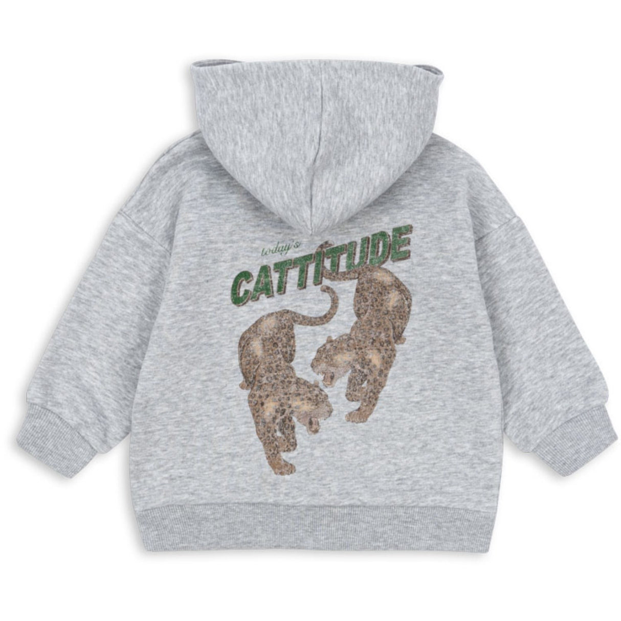 Konges Sløjd Grey Melange Lou Sweat Zip Hood Ocs