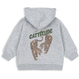 Konges Sløjd Grey Melange Lou Sweat Zip Hood Ocs