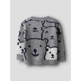 Name It Grey Melange Nmmsauel Ls Loose Knit