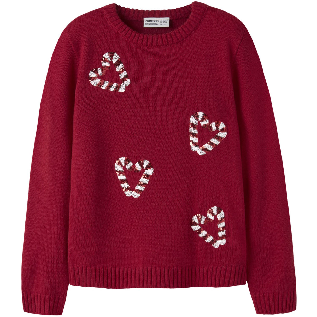 Name It Jester Red Nkfrajul Ls Loose Knit