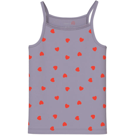 Name It Lavender Gray Nkfstrap Top 2P Lavender Hearts Noos