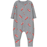 Name It Grey Melange Nbmnightsuit 2P Zip Ff Firetruck Noos