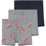 Name It Grey Melange Nmmtights 3P Grey Firetruck Noos