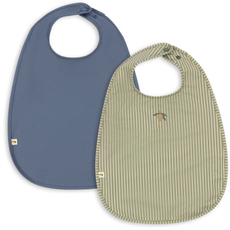Konges Sløjd Tea Stripe/Flint Stone 2 Pack Dinner Bib