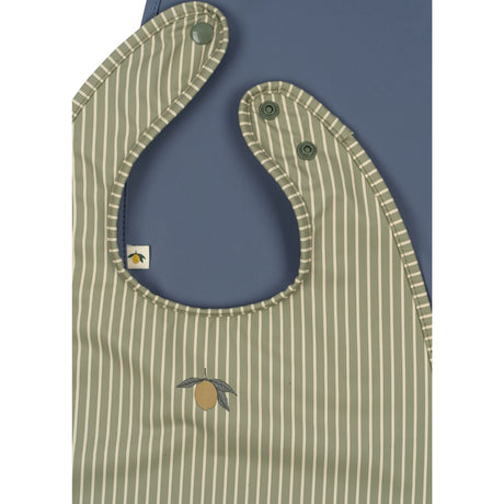 Konges Sløjd Tea Stripe/Flint Stone 2 Pack Dinner Bib