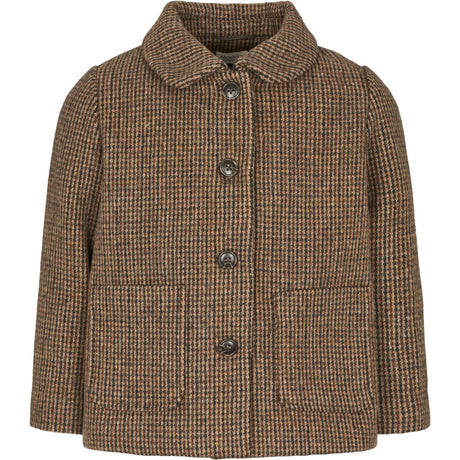 MarMar Wool Check Earthy Check Oval Jacket