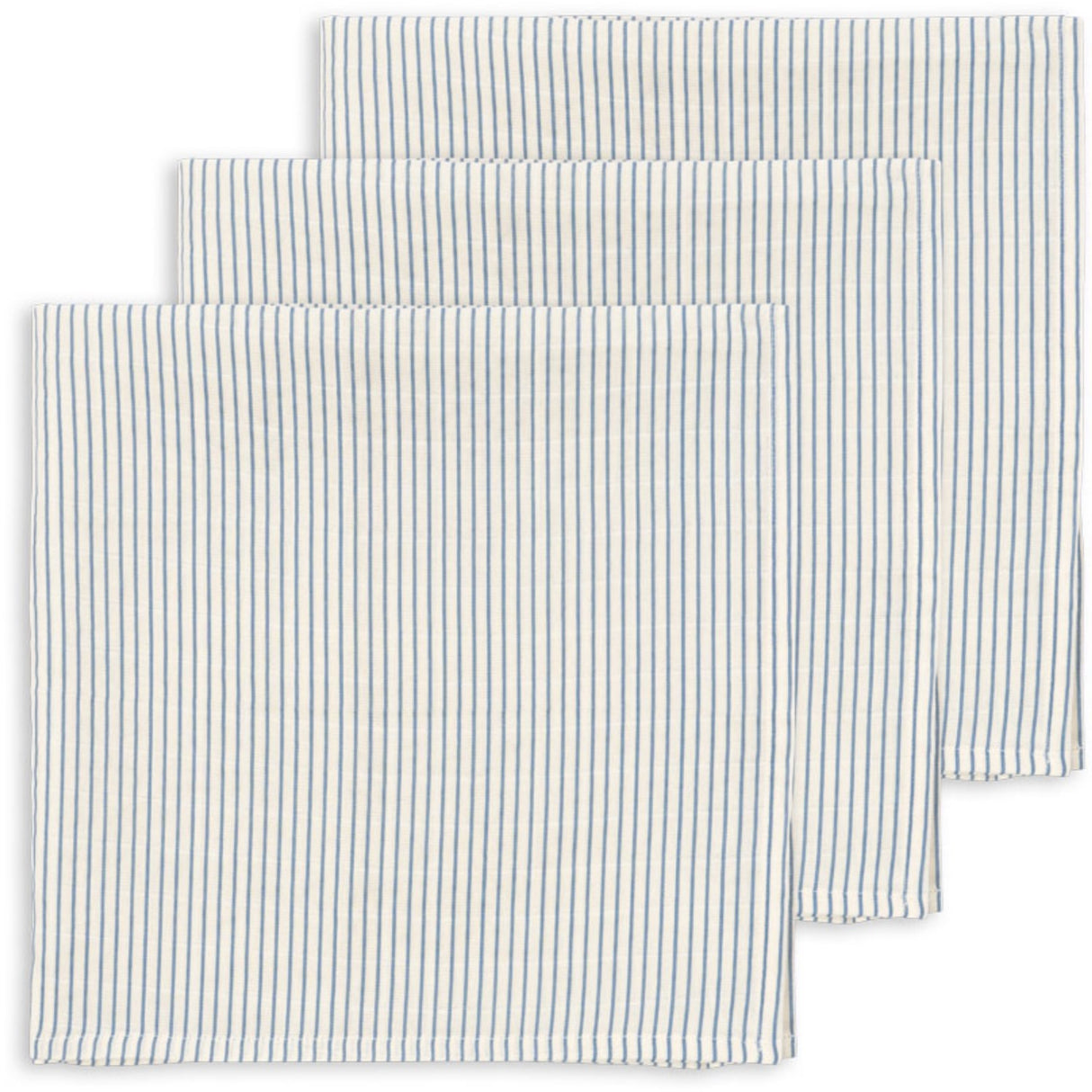 Konges Sløjd Stripe Bluie 3 Pack Muslin Cloth GOTS