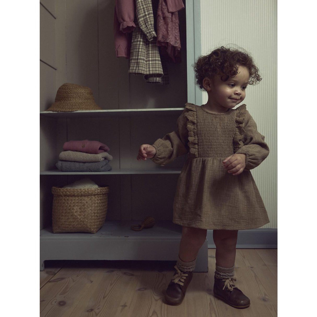 Lil'Atelier Sepia Tint Nbfrosita Liu Ls Body Dress Lil