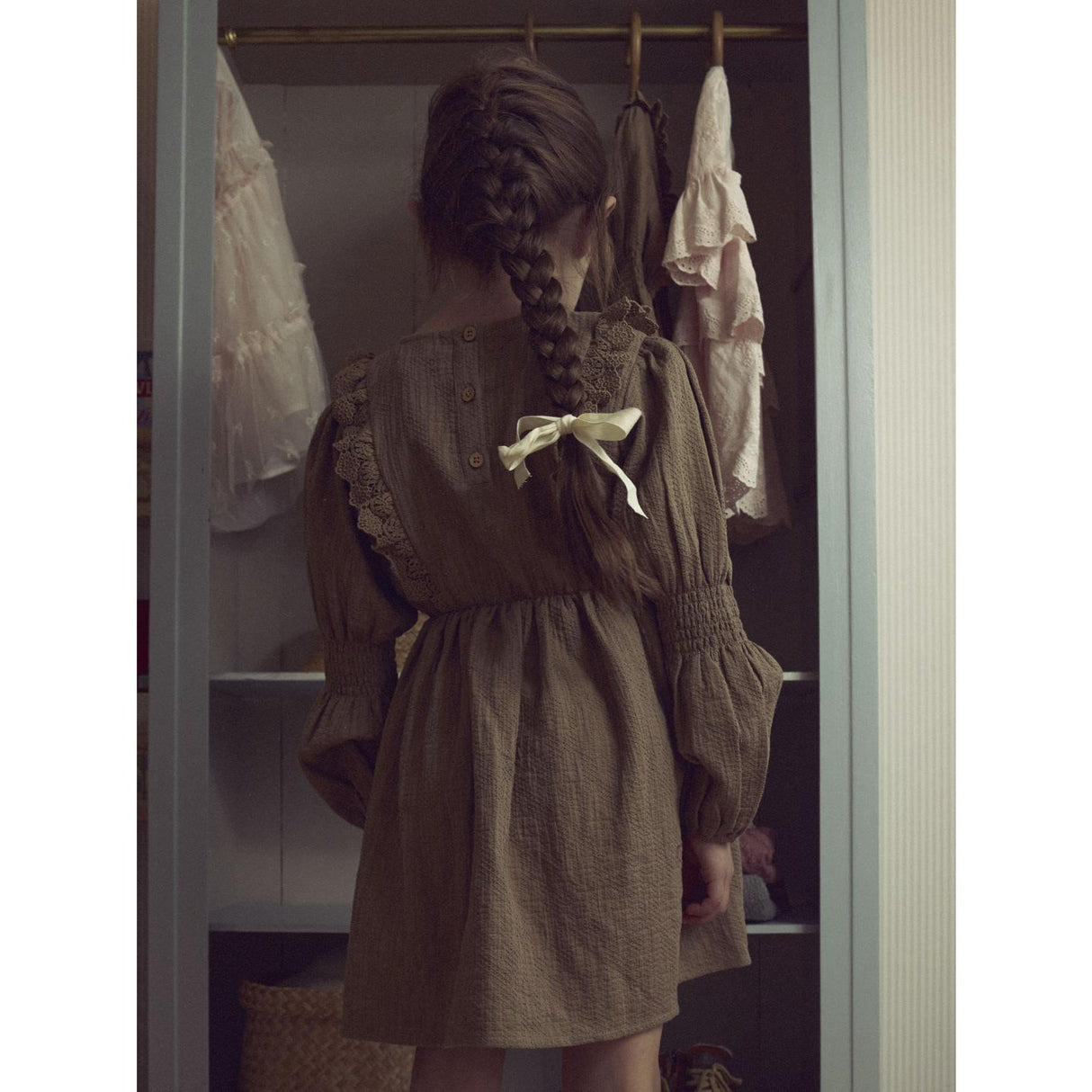 Lil'Atelier Sepia Tint Nmfrosita Liu Ls Dress Lil