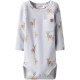 Lil'Atelier Gray Dawn Deer Nbmlayo Geo Ls Slim Body Lil