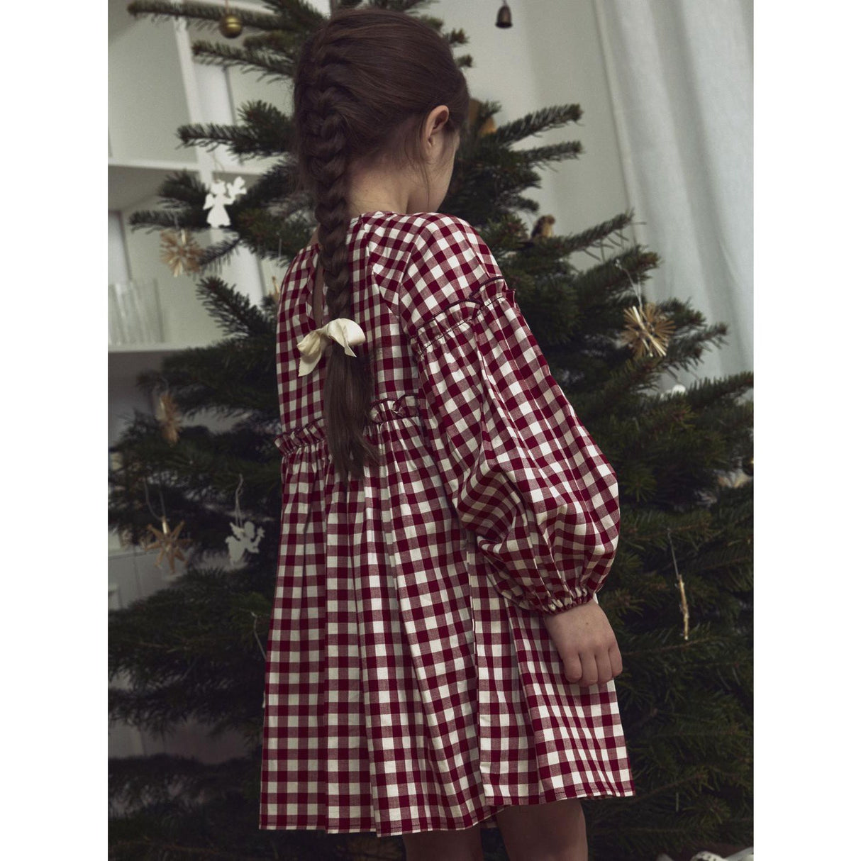 Lil'Atelier Red Dahlia Nmfrio Ls Loose Dress Lil